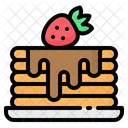 Pancake Cake Strawberry Icon