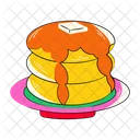 팬케이크 핫케이크 철판케이크 아이콘
