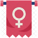 Banner Simbolo Femenino Bandera Icono