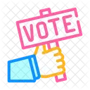 Mano Tenencia Voto Icono