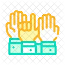 Mano Votacion Color Icono