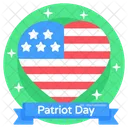 Dia Del Patriota Dia Conmemorativo Americano Etiqueta Del Dia Del Patriota Icon