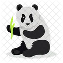 Panda Bear Eating Icon