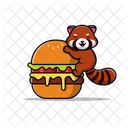 Panda auf Burger  Symbol