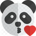 Panda Blowing A Kiss  Icon