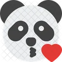 Panda Blowing A Kiss Icon