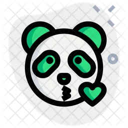 Panda Blowing A Kiss Emoji Icon