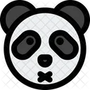 Panda Con La Boca Cerrada Icono