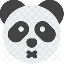 Panda Con La Boca Cerrada Icono