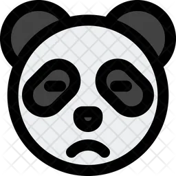 Cara triste de panda Emoji Icono