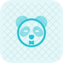 Panda Closed Eyes And Mouth Icon