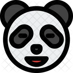 Panda Closed Eyes Grinning Emoji Icon