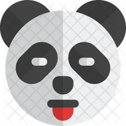 Panda Closed Eyes Tongue Emoji Icon