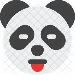 Panda Closed Eyes Tongue Emoji Icon