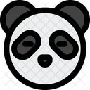 Panda Closed Eyes Without Mouth Icon