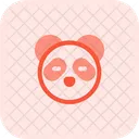 Panda Closed Eyes Without Mouth Icon