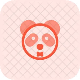 Panda Closed Mouth Emoji Icon
