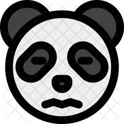 Panda Confounded Emoji Icon