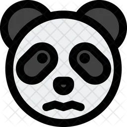 Panda Confounded Open Eyes Emoji Icon