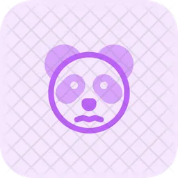Panda Confounded Open Eyes Emoji Icon