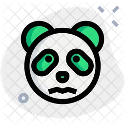 Panda Confounded Open Eyes Emoji Icon
