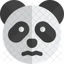 Panda confundido con los ojos abiertos  Icono