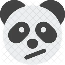 Panda Confused Emoji Icon