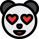 Ojos De Corazon Panda Icono