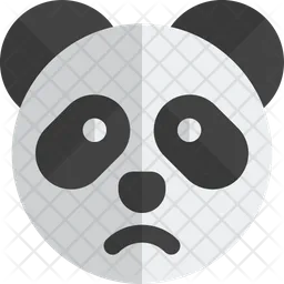 Panda Frowning Emoji Icon