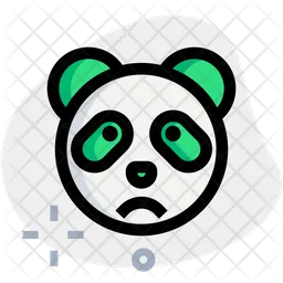 Panda Frowning Emoji Icon