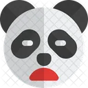 Panda Frowning Open Mouth  Icon