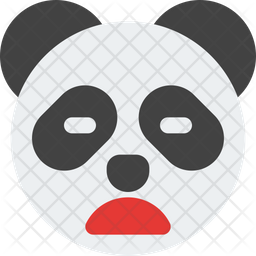 Download Free Panda Frowning Open Mouth Closed Eyes Emoji Icon Of Flat Style Available In Svg Png Eps Ai Icon Fonts