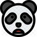 Panda Con El Ceno Fruncido Y La Boca Abierta Icono