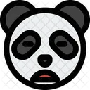 Panda Con El Ceno Fruncido Boca Abierta Ojos Cerrados Icono