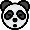 Panda Geschlossene Augen Schock Symbol