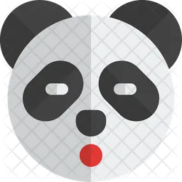 Panda geschlossene Augen Schock Emoji Symbol