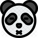 Panda Geschlossene Augen Und Mund Symbol