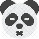 Panda Geschlossene Augen Und Mund Symbol