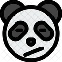 Panda Geschlossene Augen Verwirrt Symbol