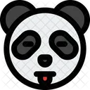 Panda Geschlossene Augen Zunge Symbol