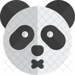 Panda mit geschlossenem Mund Emoji Symbol