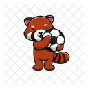 Panda hält Fußball  Symbol