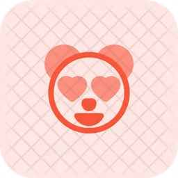 Panda Herz Augen Emoji Symbol