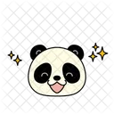 Panda Heureux Sourire Icône