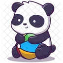 Panda Holding Ball  Icon