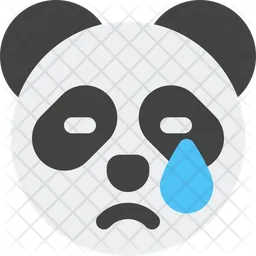 Lágrima triste de panda Emoji Ícone