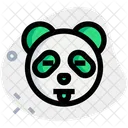 Panda Ojos Cerrados Lengua Animal Fauna Icono