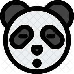 Panda ojos cerrados shock Emoji Icono