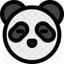 Panda Ojos Cerrados Sin Boca Icono