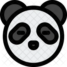 Panda ojos cerrados sin boca Emoji Icono